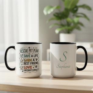 Retter-Haustier-Plan-Tasse mit individuellem Namen Tasse