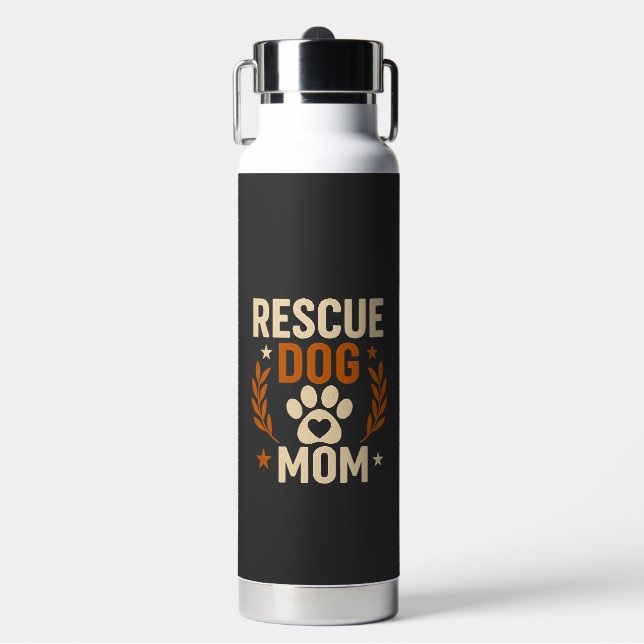 Retterhund-Mama Trinkflasche (Vorderseite)