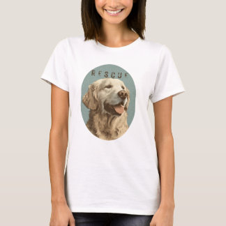 Retterhund-Porträt eines Vintage Golden Retrievers T-Shirt