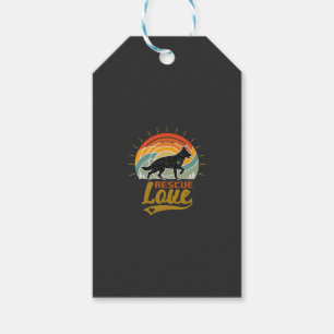 Retterliebe Hund Retro Sonnenuntergang Bäume Geschenkanhänger