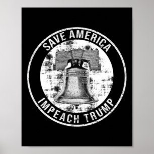 Rettet Amerika Impeach Trump Freiheitsglocke Anti Poster