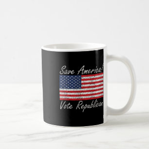 Rettet Amerika, stimmt für Republikaner Trump Kaffeetasse