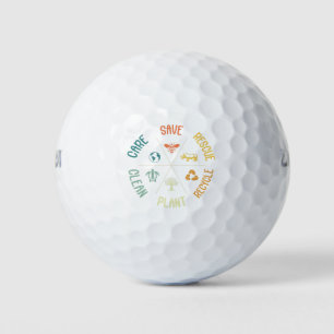 Rettet Bienen Rettet Tiere Recycelt Plastik Tag de Golfball