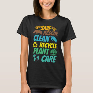 Rettet Bienen Rettet Tiere Recycelter Kunststoff E T-Shirt