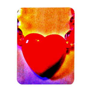 Rettet das Datum Roter Herzanhänger Magnet