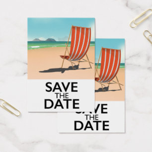 Rettet das Datum vintage Stranddeckstuhl