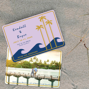 Rettet das Wochenendziel Tropische Hochzeit Save The Date
