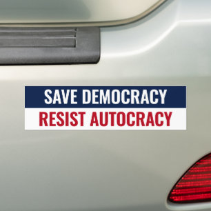 Rettet Demokratie, wehrt euch gegen Autokratie - A Autoaufkleber