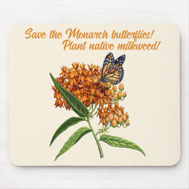 Rettet den Monarchfalter Mousepad (Vorne)