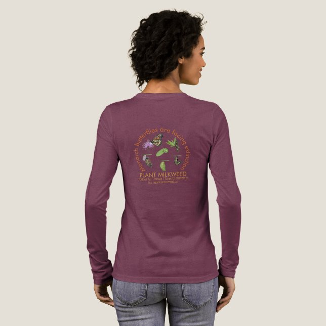 Rettet den Monarchfalter Tri-Blend Shirt (Voller Rückseite)