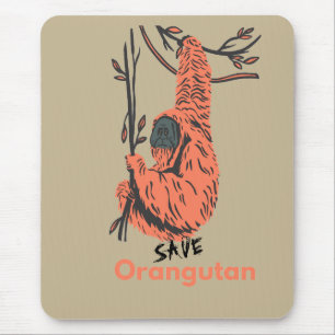 Rettet den Orang-Utan Mousepad