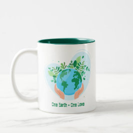 Rettet den Planeten! Eine Liebe Zweifarbige Tasse