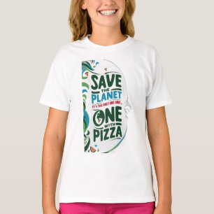 Rettet den Planeten, es ist der Einzige mit Pizza T-Shirt