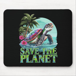 Rettet den Planeten-Meer-Schildkröten-Ozeane Erde Mousepad