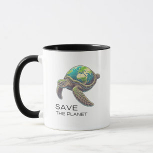 Rettet den Planeten – Meeresschildkröte Erde Editi Tasse
