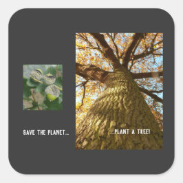 Rettet den Planeten Quadratischer Aufkleber