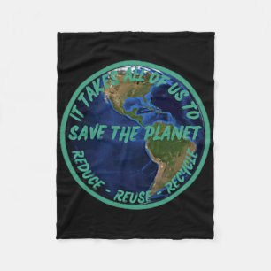 Rettet den Planeten, Recycle die Umwelt des Earth Fleecedecke