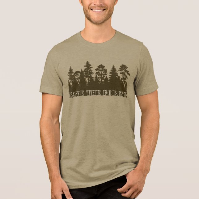Rettet-den-Wald-T-Shirt Tri-Blend Shirt (Vorderseite)