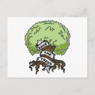 Rettet die Bäume Postkarte
