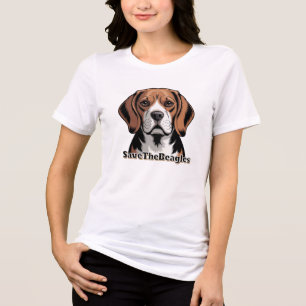 Rettet die Beagles   Hunde Liebhaber Tri-Blend Shirt