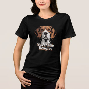 Rettet die Beagles   Hunde Liebhaber Tri-Blend Shirt