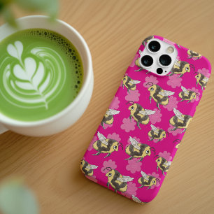 Rettet die Bienen auf rosa floralem iPhone 13 Case