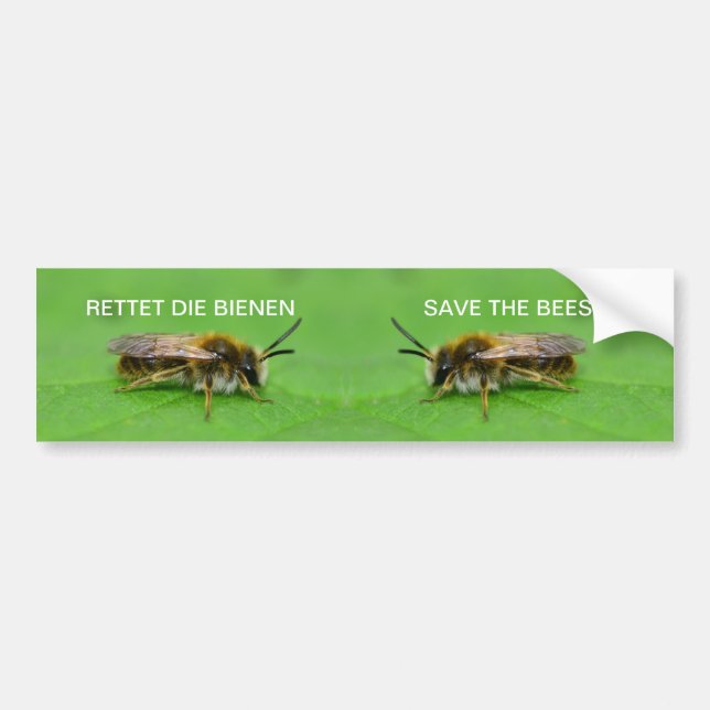 Rettet die Bienen Autoaufkleber (Vorne)