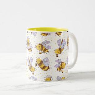 Rettet die Bienen Inspirierendes Bienen-Honigliebh Zweifarbige Tasse