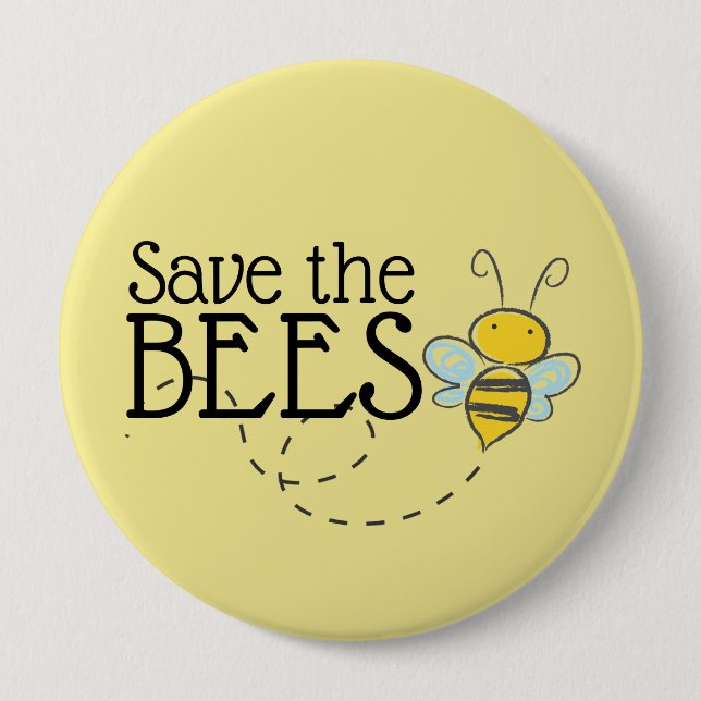 Rettet die Bienen Knopf Button (Vorderseite)