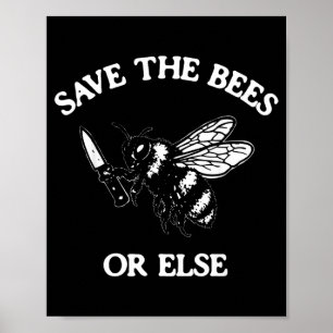 Rettet die Bienen oder anders Vintage Hummelliebha Poster