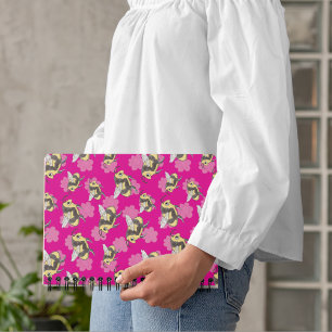 Rettet die Bienen rosa Floralien Notizblock