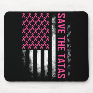Rettet die Brustkrebsaufklärungsflagge der USA Pin Mousepad