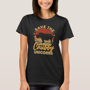 Rettet die dicken Einhörner Vintage lustiger Rhino T-Shirt