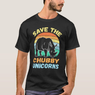 Rettet die dicken Einhörner Vintage-Nashorn-Tierre T-Shirt