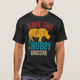 Rettet die dicken Einhörner Vintage Rhino Tier Rig T-Shirt