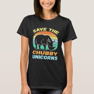 Rettet die dicken Einhörner Vintage Rhino Tier Rig T-Shirt