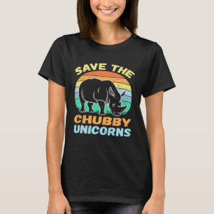 Rettet die dicken Einhörner Vintage Rhino Tier Rig T-Shirt
