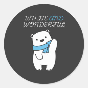 RETTET DIE EISBÄREN\CUTE UND WEISSE EISBÄR RUNDER AUFKLEBER