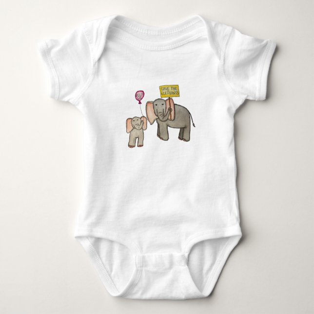 Rettet die Elefanten Baby Strampler (Vorderseite)