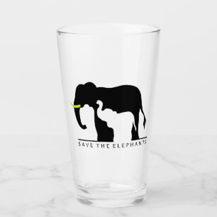 Rettet die Elefanten Glas