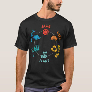 Rettet die Erde - Recycelt, reinigt, pflanzt (Erde T-Shirt