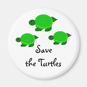 Rettet die grünen Schildkröten Magnet