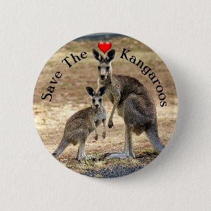 Rettet die Kängurus Button