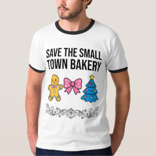 "Rettet die kleine Bäckerei im Dorf"-Shirt Warme T-Shirt