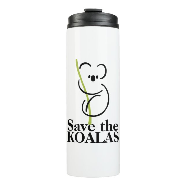 Rettet die Koalas Wasserflaschen Thermosbecher (Vorderseite)