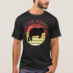 Rettet Die Manatis Tier Meerkuh Trichechidae Retr T-Shirt