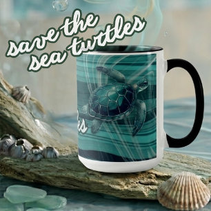 Rettet die Meeresschildkröte Tasse