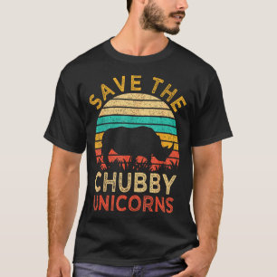 Rettet die molligen Einhörner Vintage lustiger Rhi T-Shirt