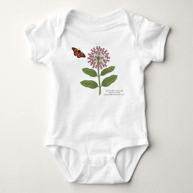 Rettet die Monarchfalterpopulation Baby Strampler (Vorderseite)