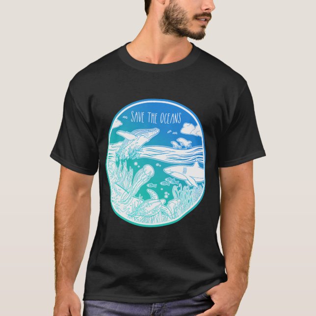 Rettet die Ozeane! T-Shirt (Vorderseite)